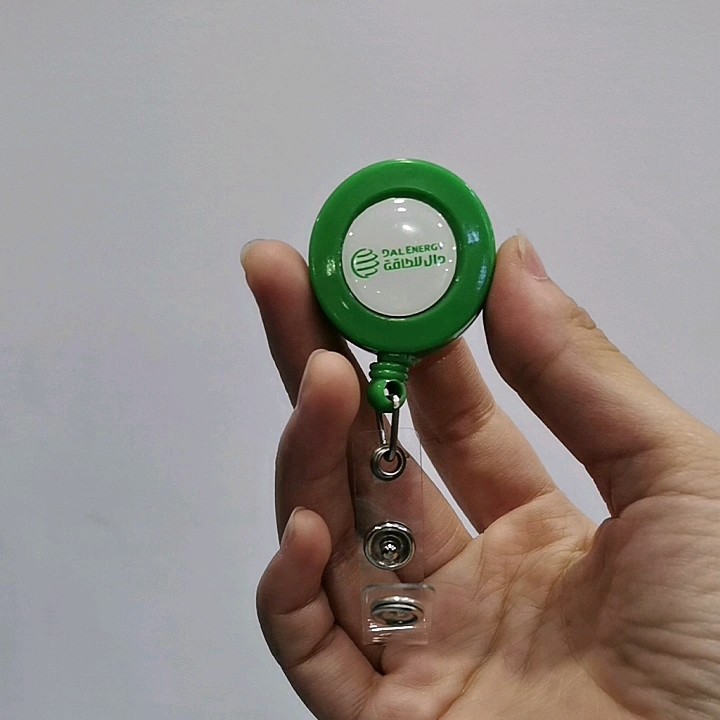 Wholesale Badge Holder Id Card Holder Round Solid Plastic Clip On