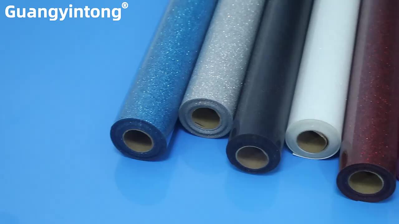 Guangyintong Pu Glitter Lighting Easyweed Htv Iron On Vinyl New Heat