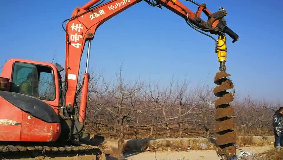 Mini Digger Attachment Auger Drive Unique Gearbox Driven/ Hole Digging