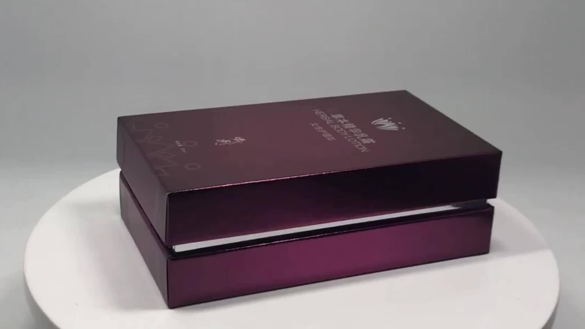 Handmade Luxury Gold Foil Stamped Wedding Dress Packaging Box Custom