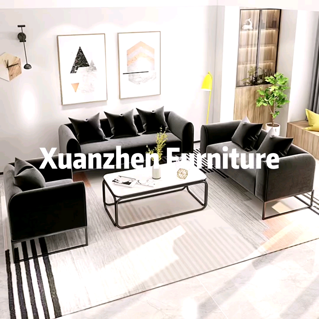 Living Room Furniture Metal Sofa Set Luxury Living Room 