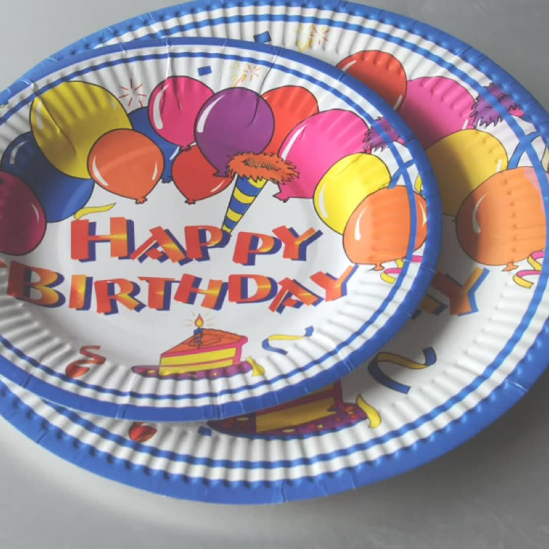 Lovely Happy Birthday Party Paper Plates Buy Disposable Paper Plate