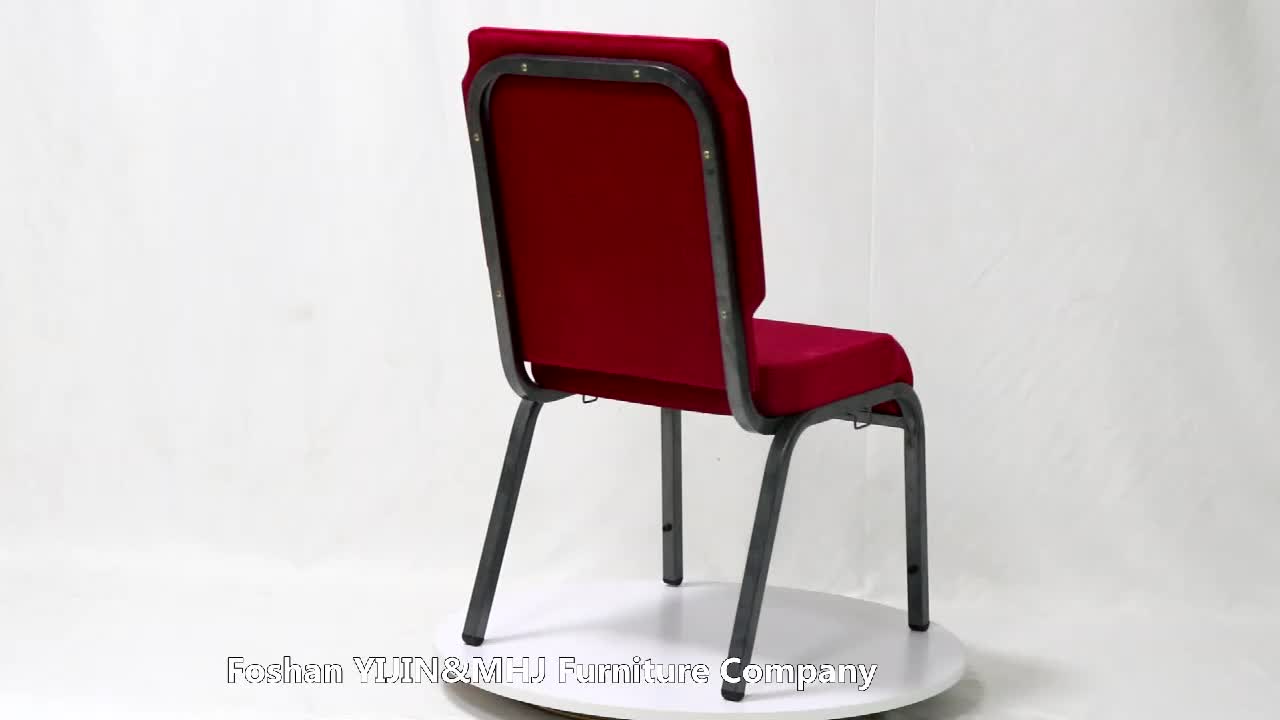 Red Fabric Interlocking Padded Church Chair With Back Pocket For Theatre Hall Church Hall Buy