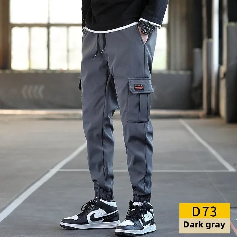 Men's Spring and Autumn Work Pants Leisure Long Pants Slim Fit Sports Pants Summer Male Harlon Ankle Pants Student Trend