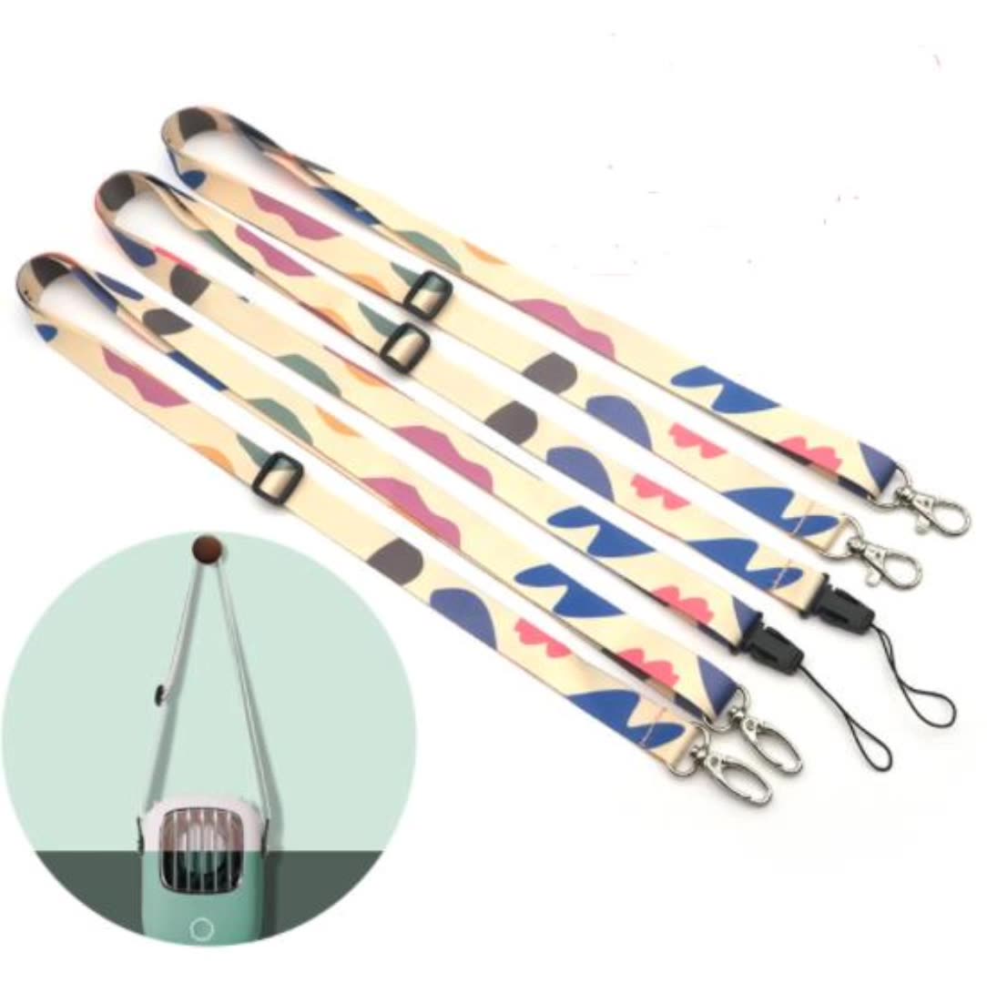 Custom Mini Fan Lanyard Neck Rope Portable Fan Lanyard Strap Plastic