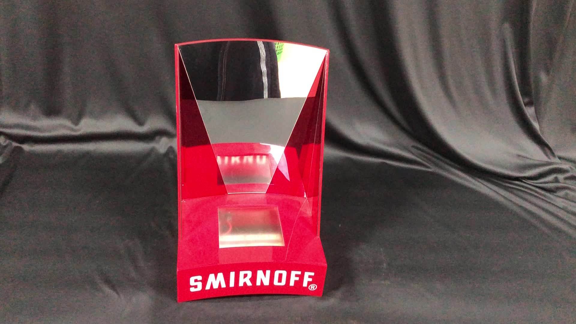 Single Bottle Led Wine Bottle Presenter Acrylic Led Wine Bottle