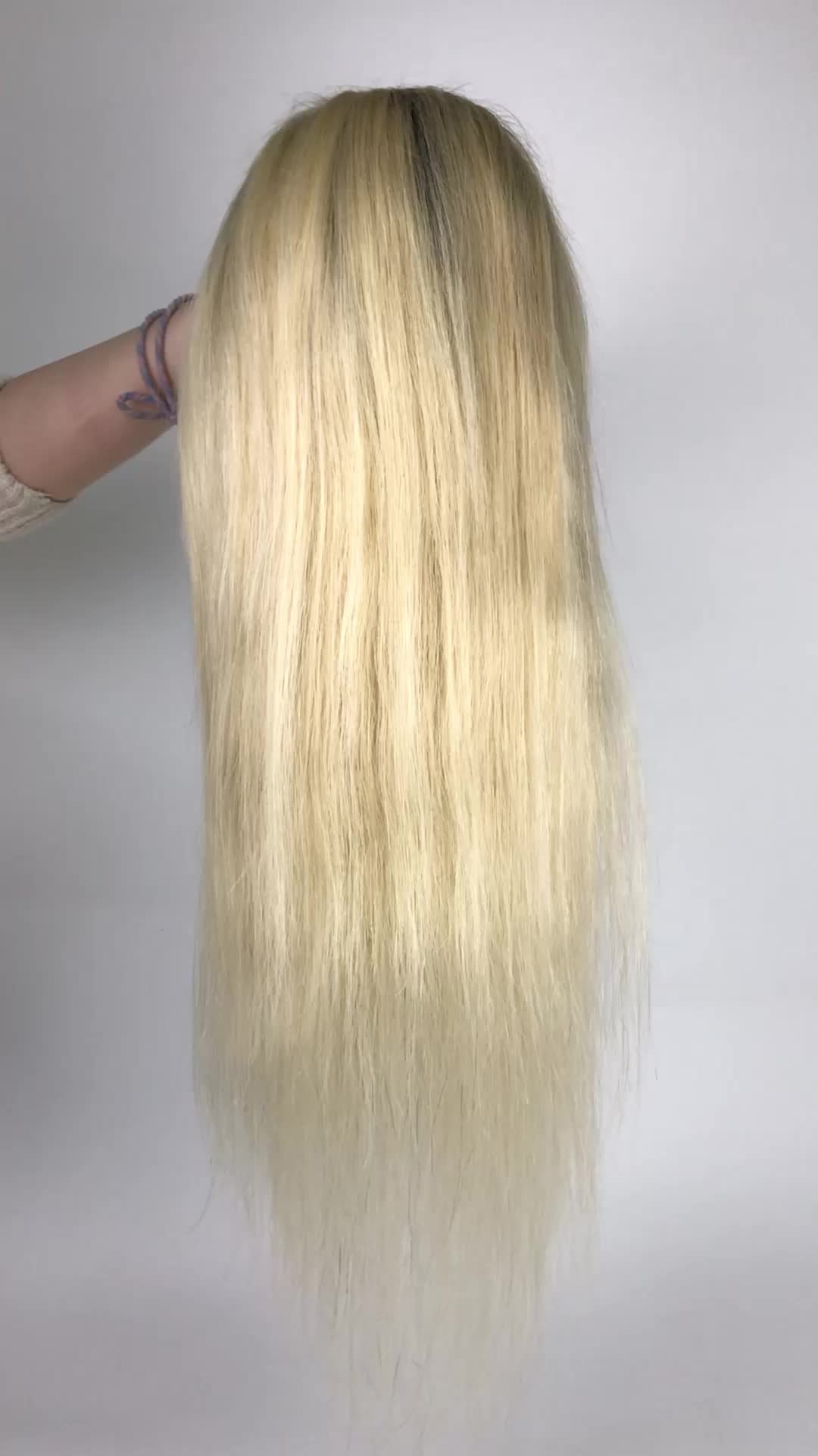 Preplucked Bleach Knot Lace Wigs Silky Straight 100 Human Hair Hair Online Ombre Blonde Hair 1b