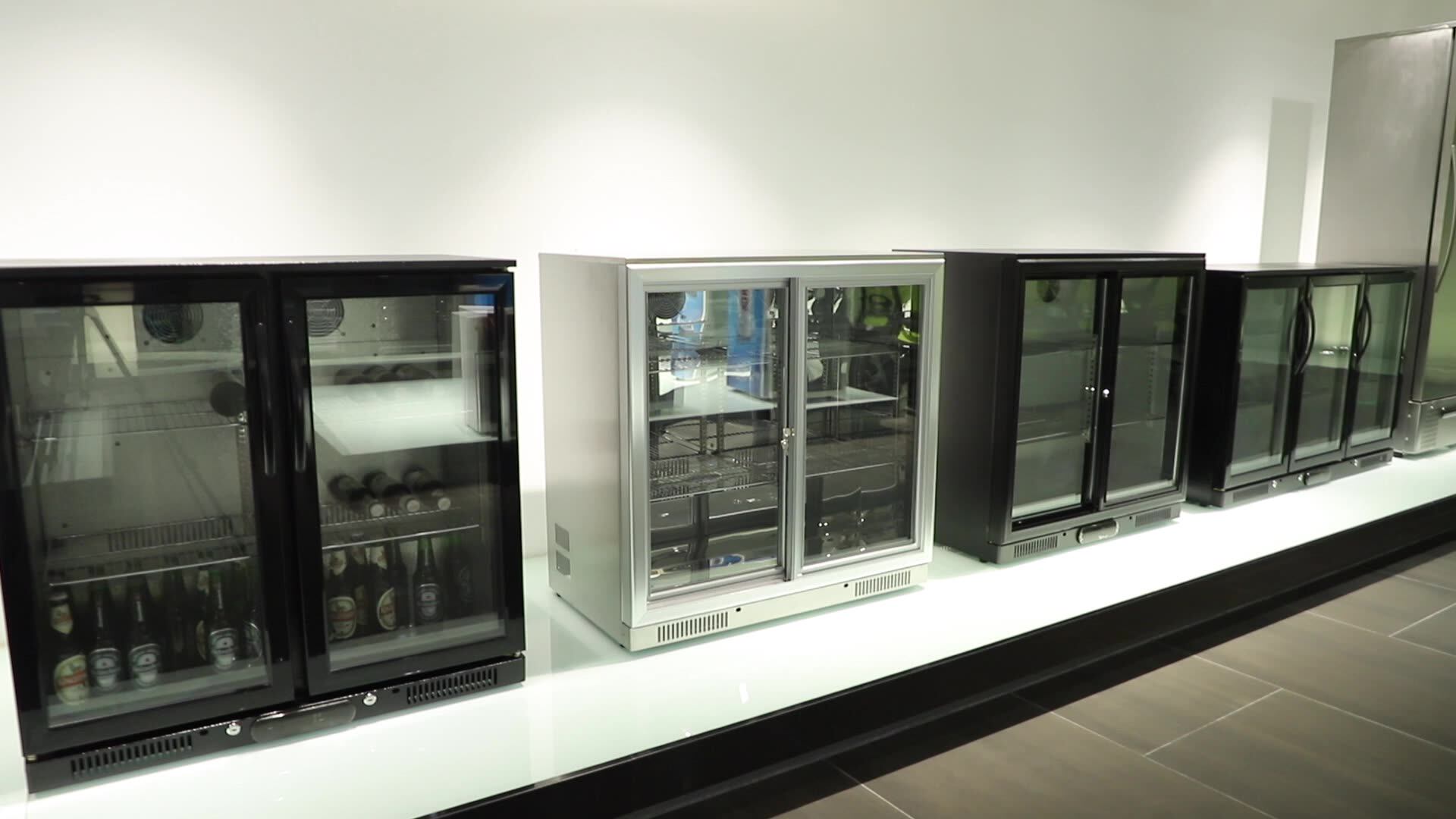 208l Double Glass Doors Commercial Beer Equipment Bar Cooler Fridge