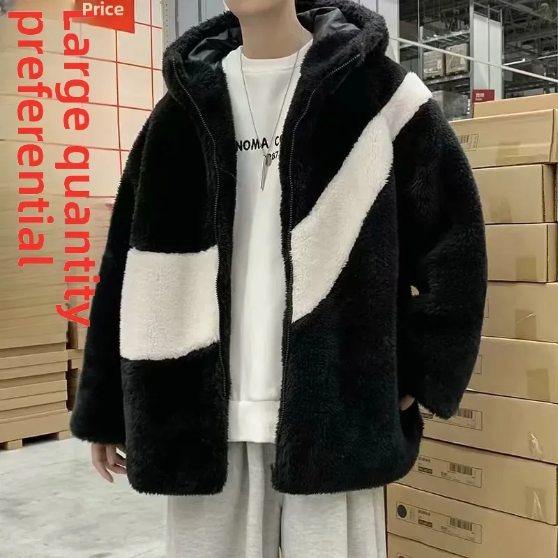 2024 super fire new youth Korean trend hooded couples cotton-padded jacket autumn and winter handsome coat a generation of hair