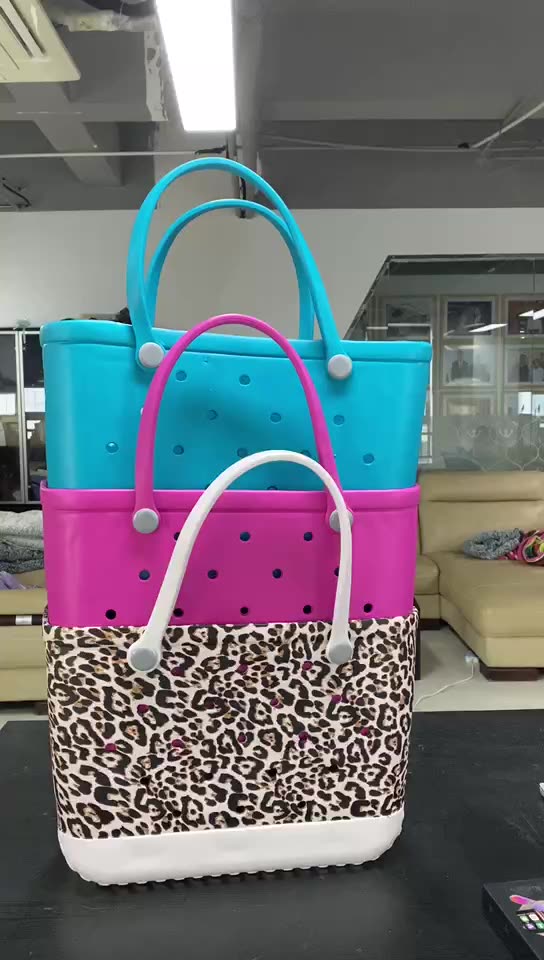 rubber beach tote