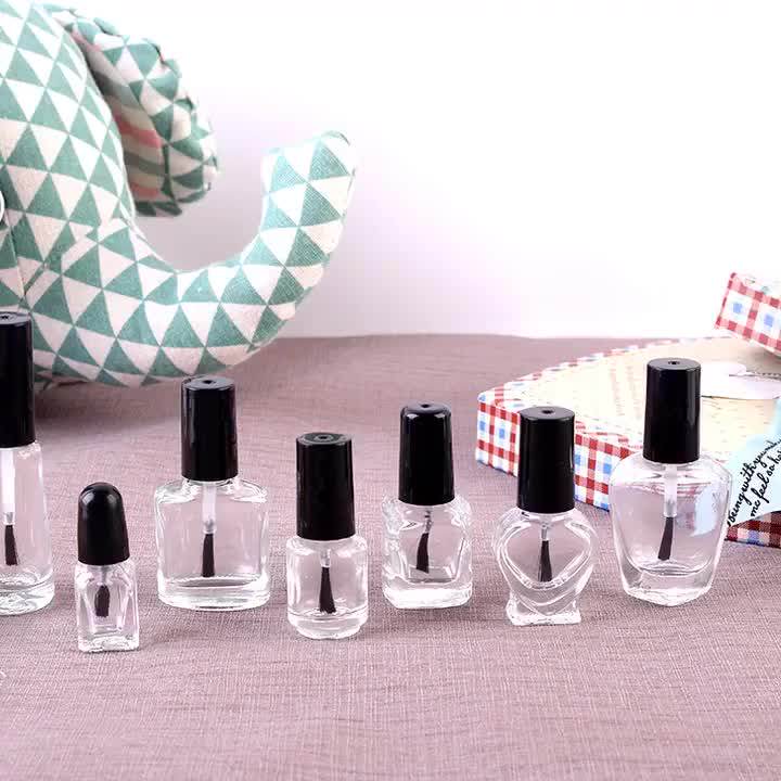 Wholesale Luxury 10ml Design 15ml Empty Ncolor Coated Gel Nail Polish Bottle With Brush Cap
