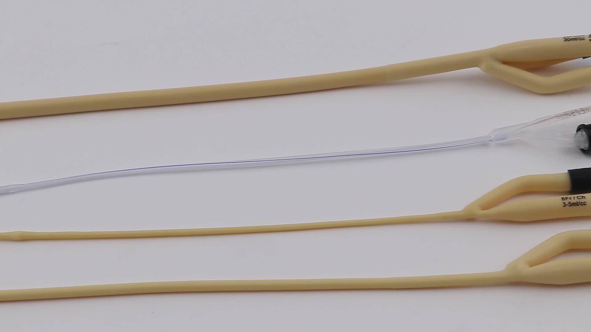 CE FDA approved 2 3 4 way double lumen silicone coated double balloon