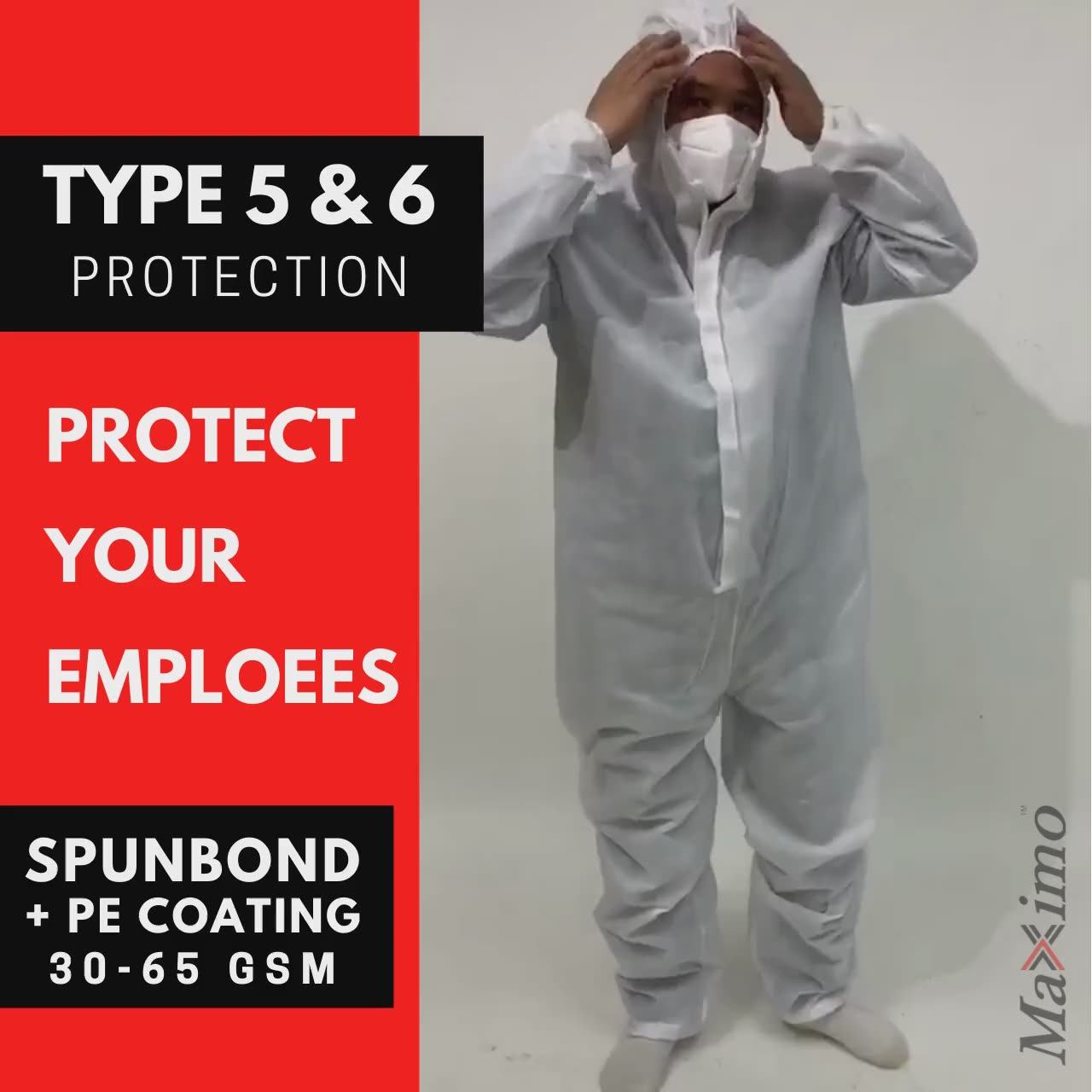 Industrial Low Cost Disposal Coveralls Type 5 & 6 Produced In