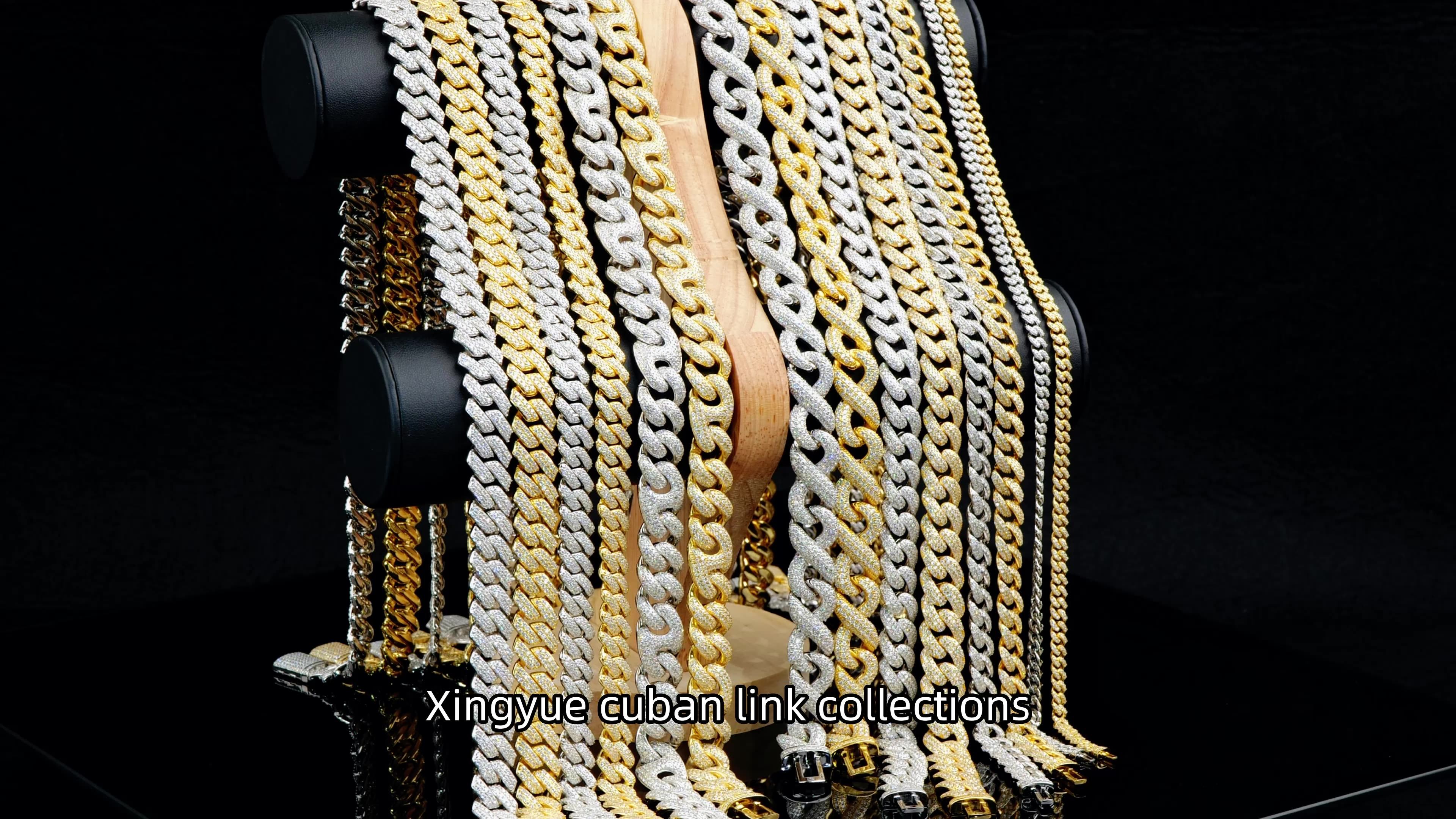 6mm-16mm Width Cuban Link 925 Sterling Silver Gold Plated Full of