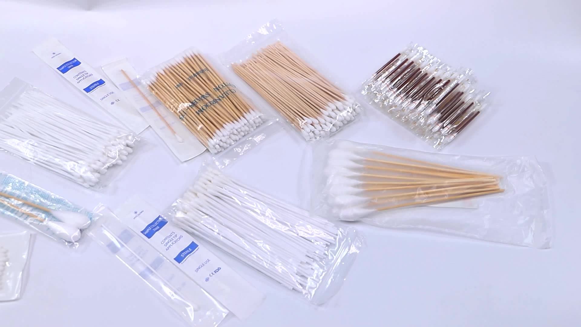 Individual Packing Gynecology Swab Stick Sterile Medical Swabs Cotton