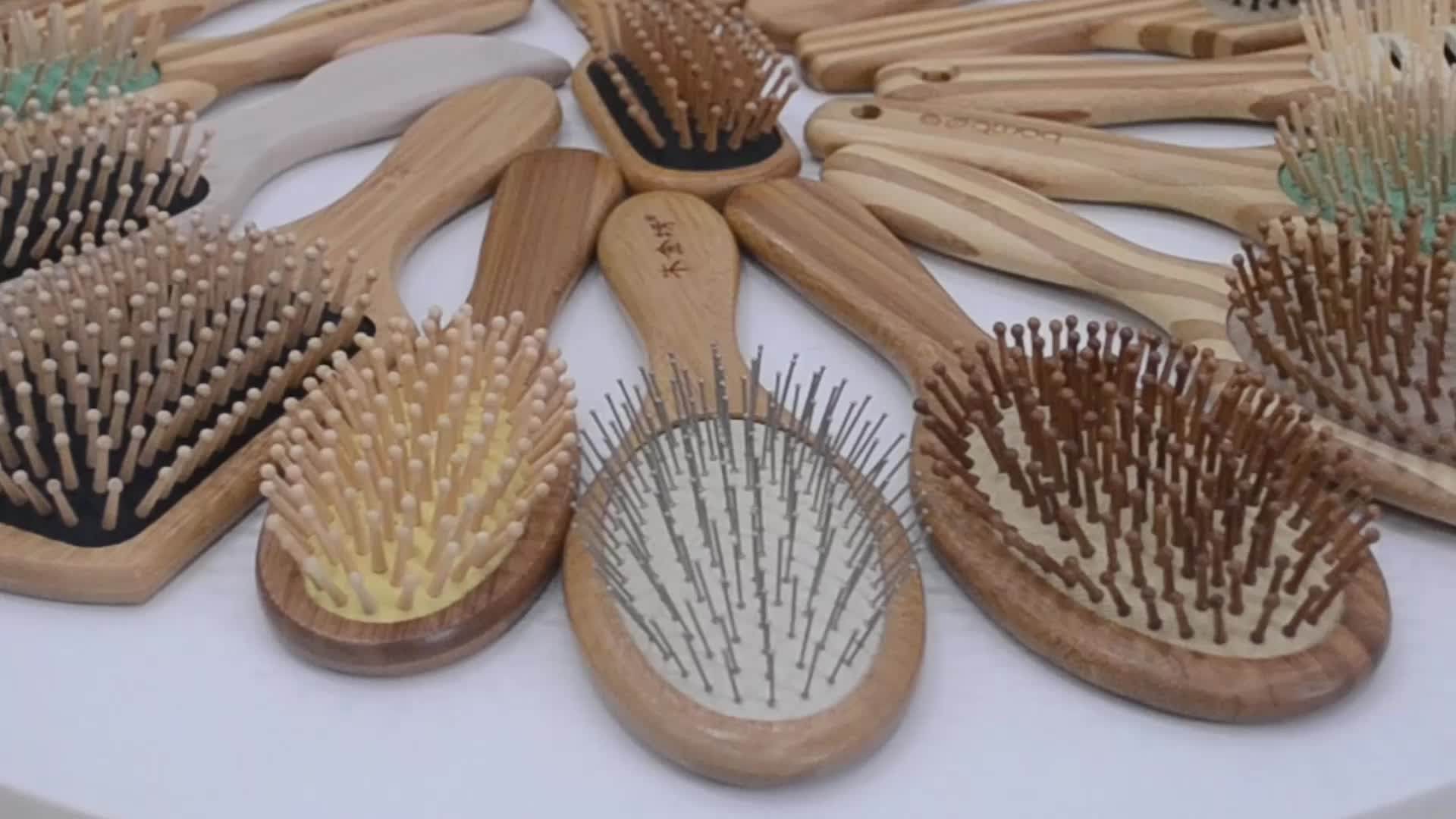 Denman Rubber Vent Private Label Straightener Hair Brush Bamboo Custom