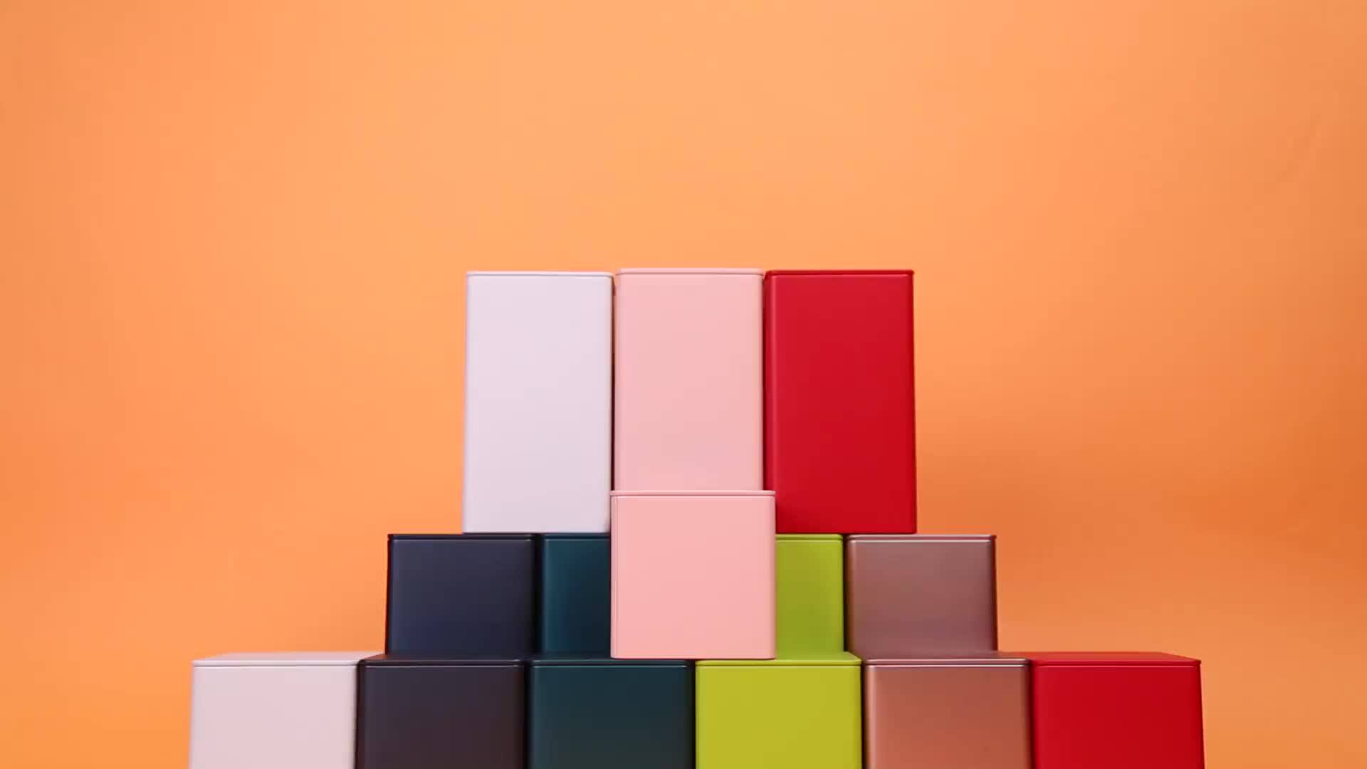 Small Square Rose Gold Coffee Spice Tea Metal Canister Box Tins Cans Buy Rose Gold Metal Box