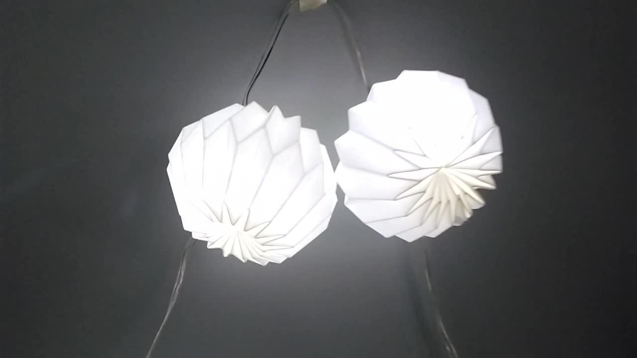 Sunbeauty تصميم جديد ديكور حفلات مصابيح إضاءة ليد مخصصة ورقة فانوس