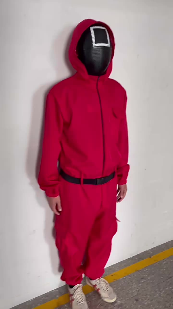 Qui Est L'homme Masqué Dans Squid Game 2021 Korean Tv Squid Game Cosplay Einteiler Jumps Uit Halloween Kostüm