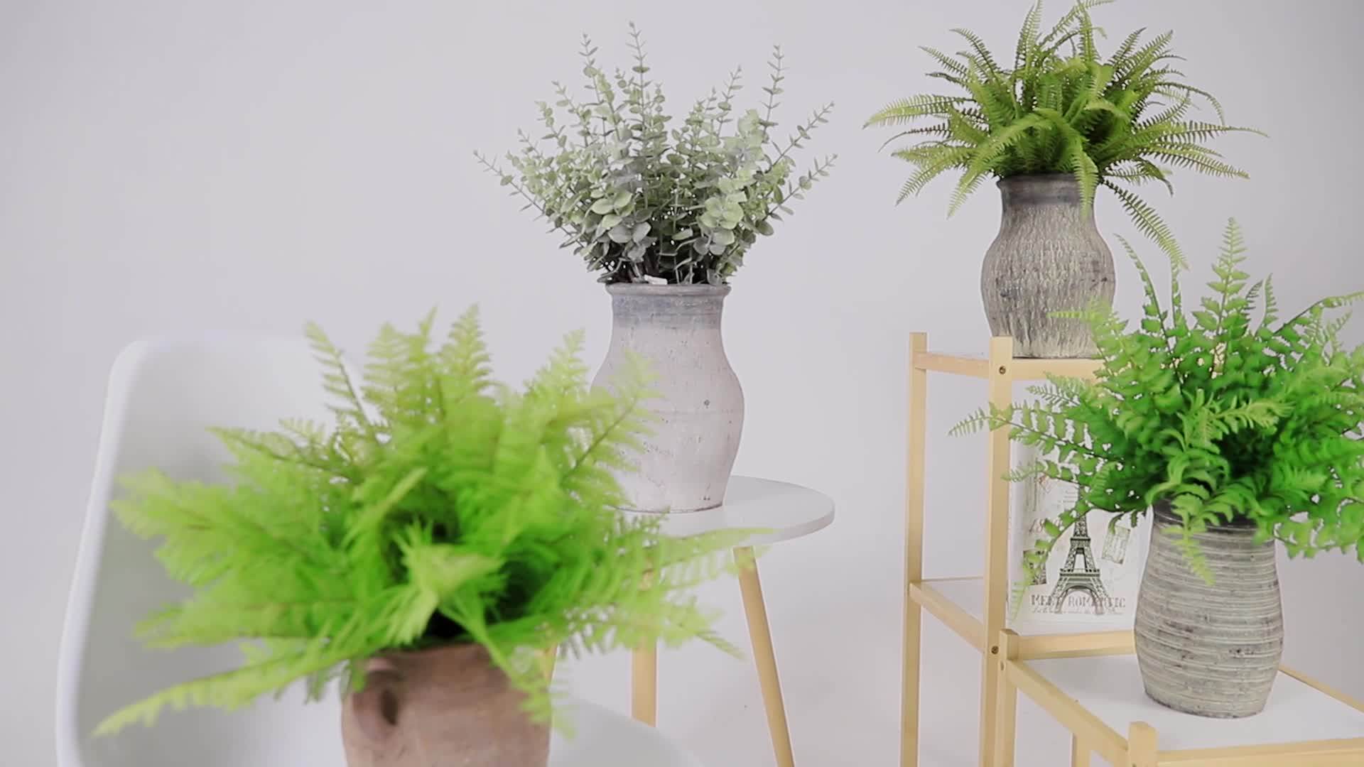 Hot Sale Real Touch Lifelike Artificial Tropical Green Plants Fern