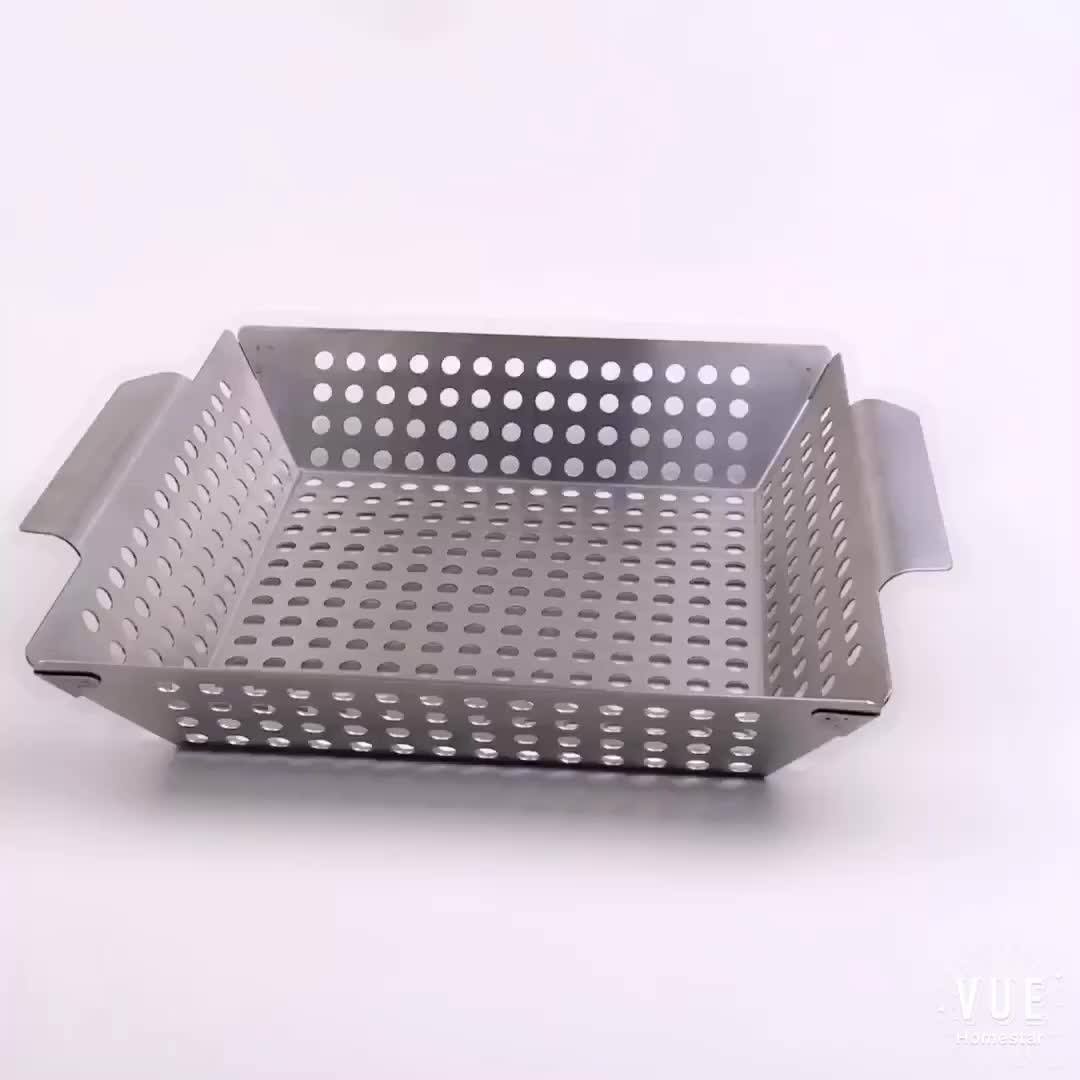 Heavy Duty Square Stainless Steel Vegetable Grill Basket Buy