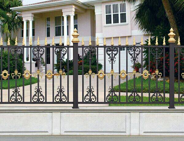 Dongguan Aluminum Art Guard Rail Aluminum Alloy Fencing Villa Guard Rail Villa Gate School Fence Wall Customizable