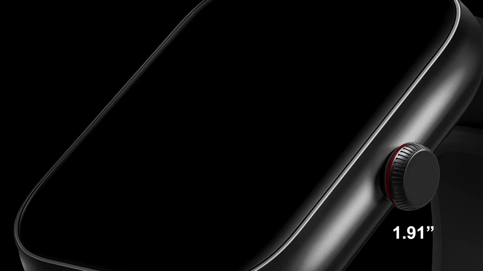 New Idw20 Waterproof Ip68 Bt 5.1 Smartwatch 1.91 Inch Tft Screen Blood Oxygen Pressure Health