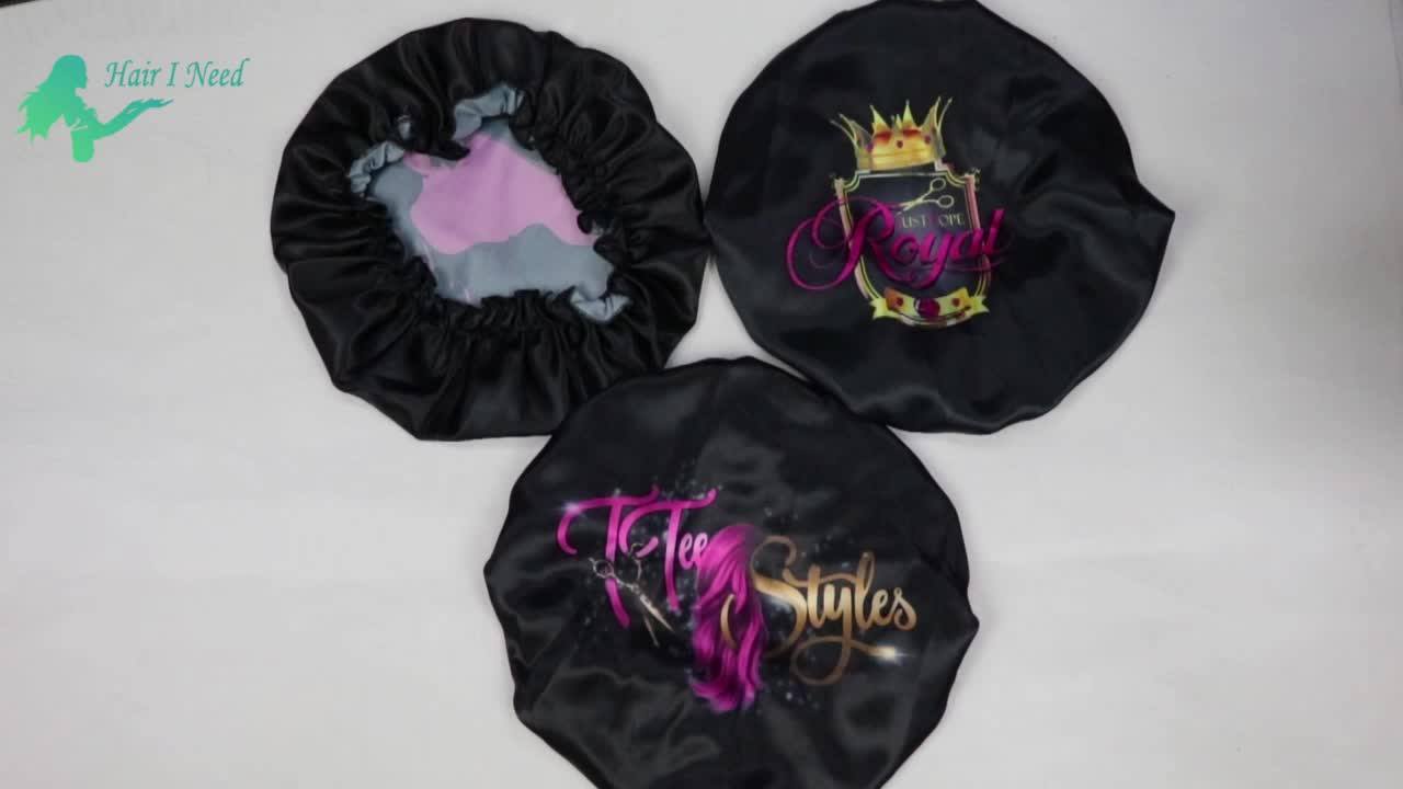 Kids Custom Double Layers Hair With Logo Buy Satin