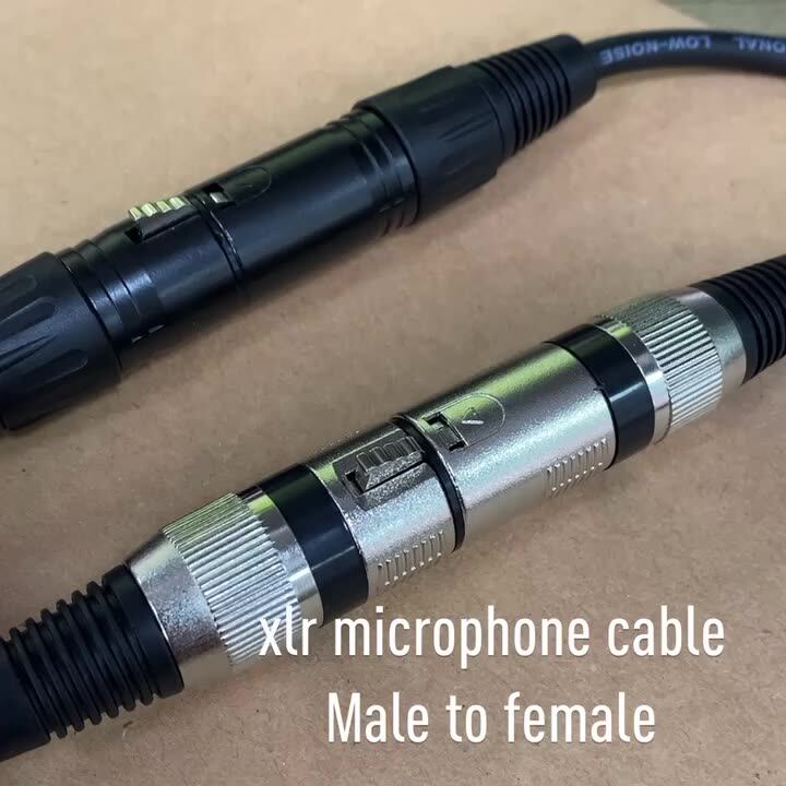 3pin Xlr Microphone Cable Male To Female Mic Black Audio Cable Hifi Xlr