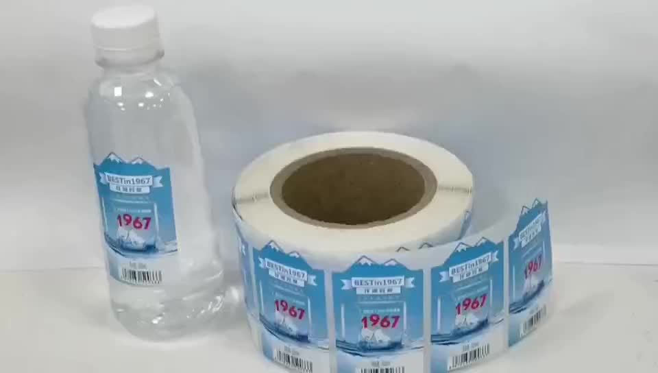 Custom 2 Sides Printed Waterproof Bottle Label,Adhesive Roll Logo Label Sticker,Bottle Label