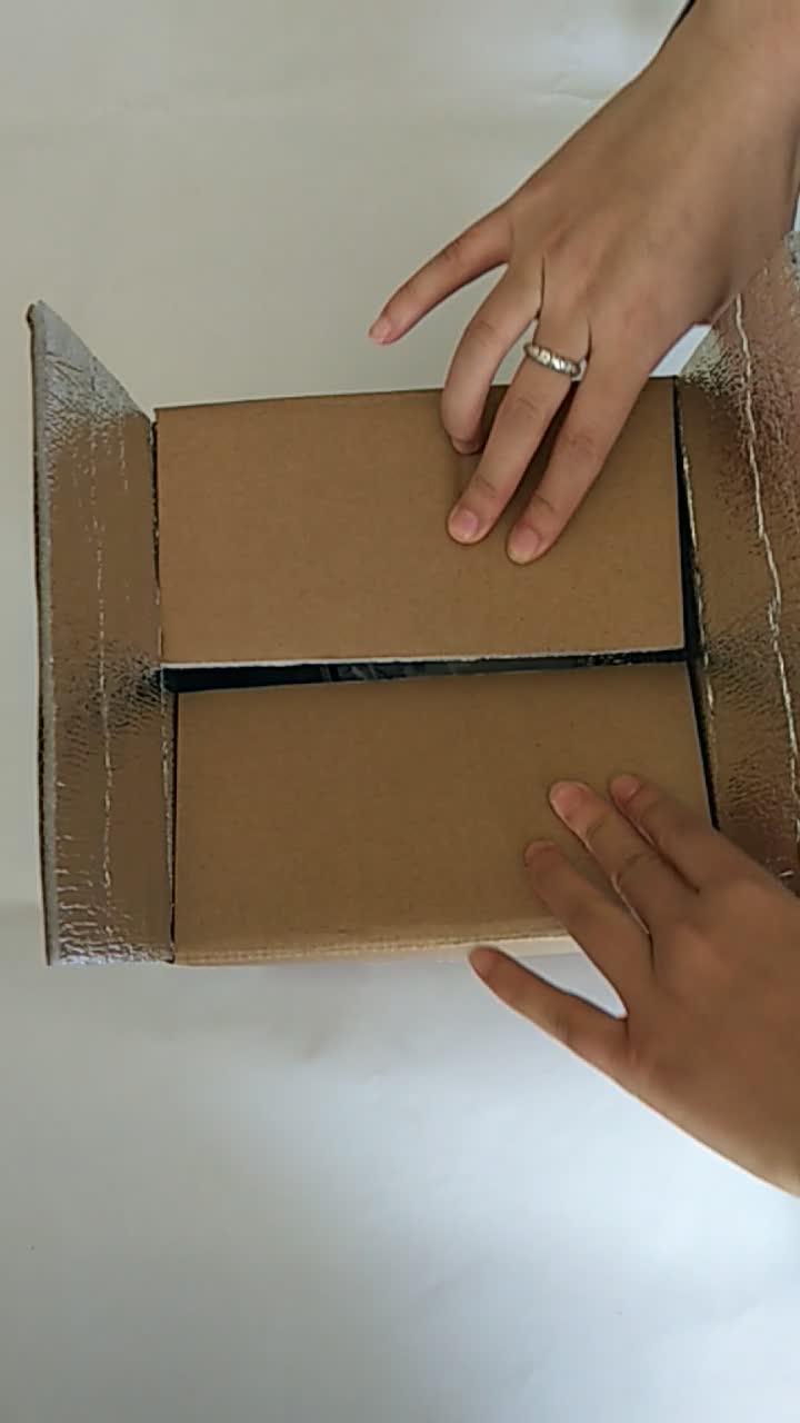 Polystyrene Insulated Cardboard Cooler Box Aluminum Foil Thermal Paper