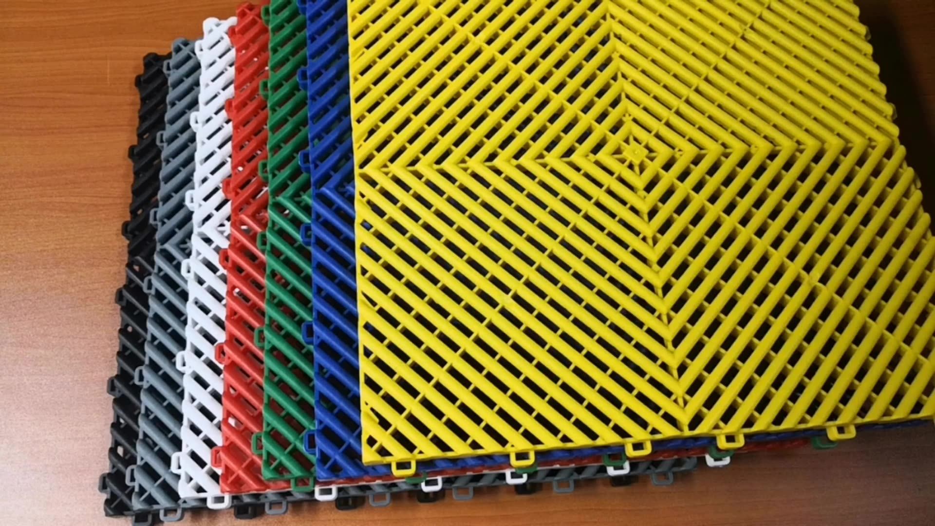Garage Floor Tiles Pp Interlocking Environmentally Friendly Hotselling