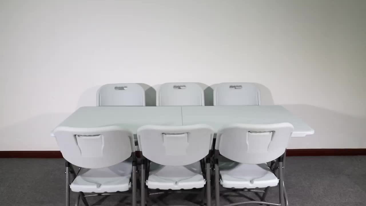 8 Feet Outdoor Plastic Travel Folding Picnic Tables And Chairs For