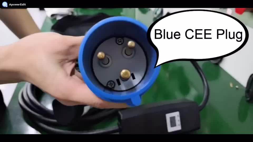 Portable Ip55 Class Car Battery Charger Iec 62196 Ev Car Charger