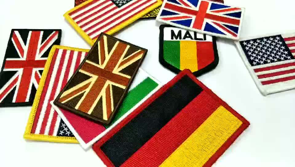 Custom Embroidery American Flag Army Patches,Embroidered Flag Patch No