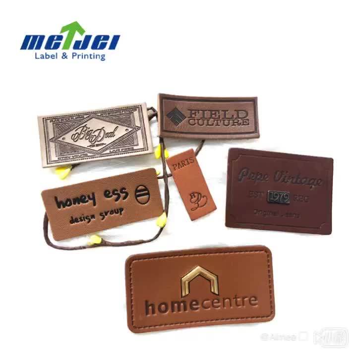 Designed Private Brand Stamped Leather Label Patch For Furniture Buy