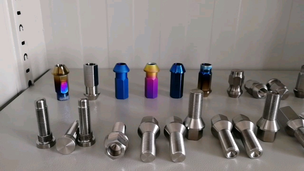 Custom Gr5 Burnt Blue Knurled Titanium Lug Nuts M14 Buy Knurled