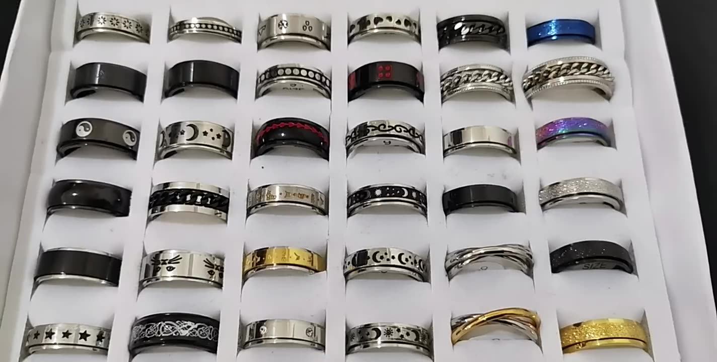 Wholesale Bulk Cheap Stainless Steel Rings Men Women Bulk Lot Mixed