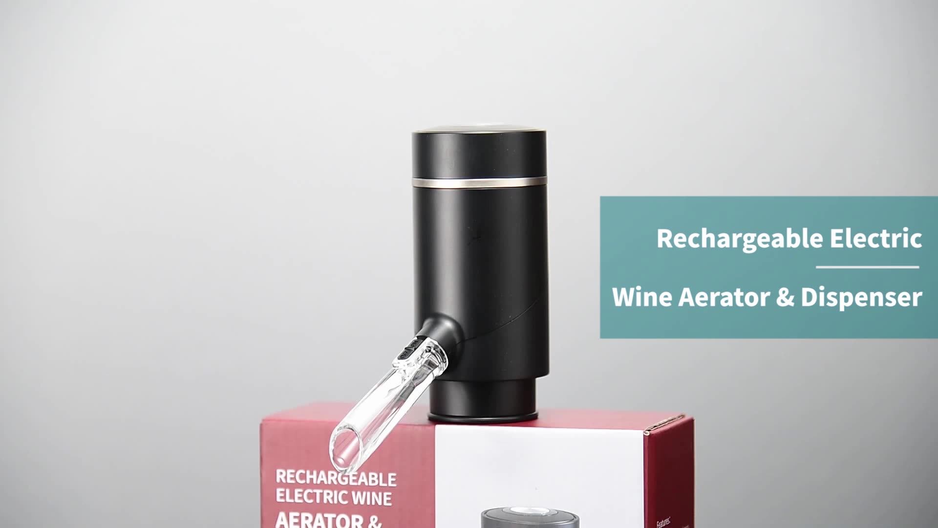 2021 New Arrival Electric Automatic Wine Aerator Decanter Dispenser Set Buy Wine Aerator