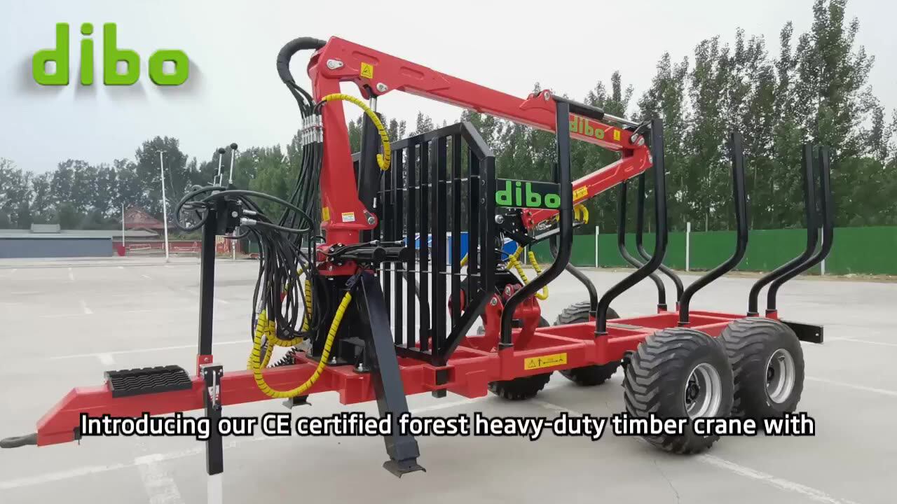 Atv Hydraulic Grapple Log Trailers Timber Crane Remote Control Winch