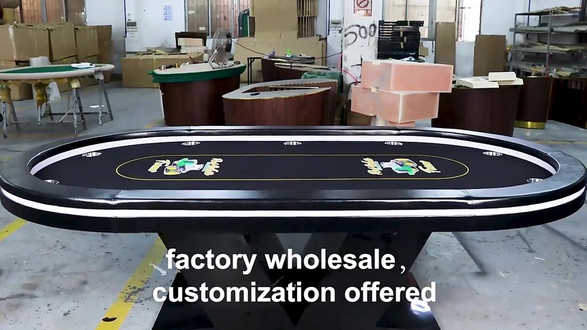 Yh Luxury Wooden Mesa De Poker Table Led Gambling Tables Game Texas