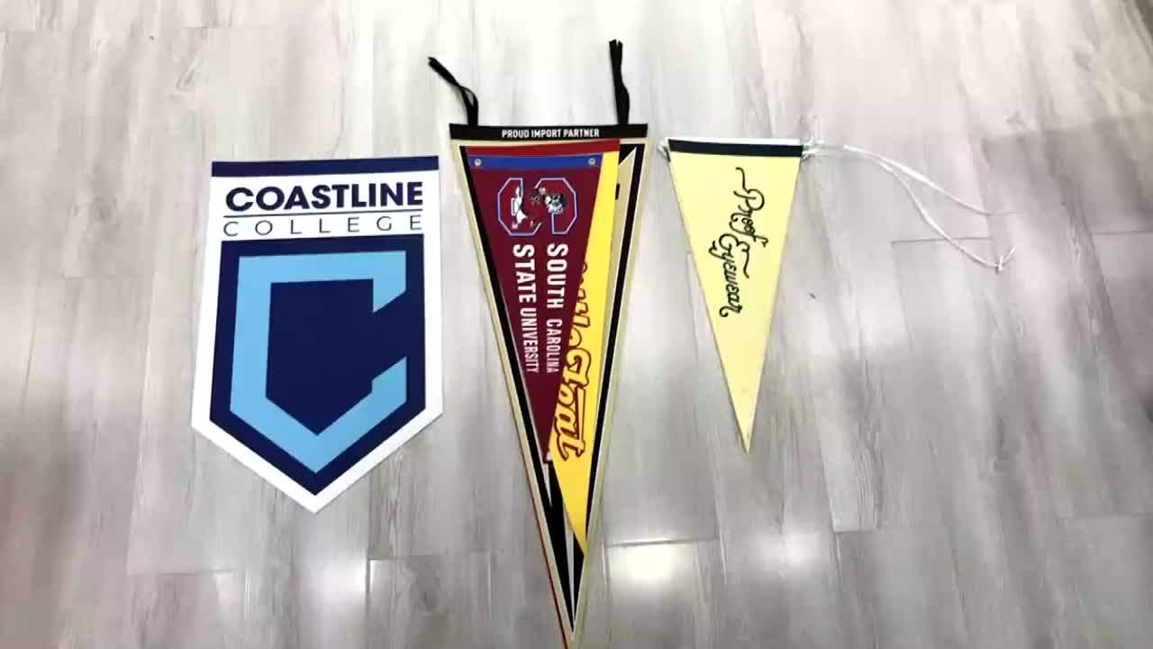 Small College Embroidery Personalized Baseball Felt Pennants Buy