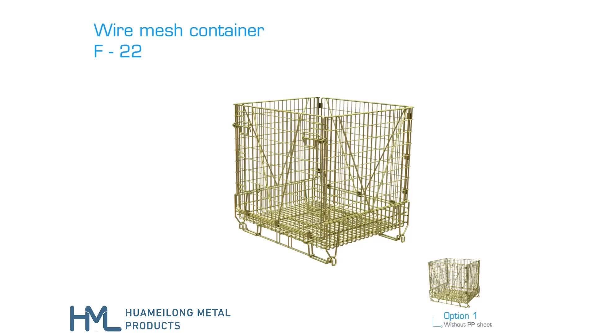 Warehouse Collapsible Welded Stackable Foldable Zinc Galvanized Wire