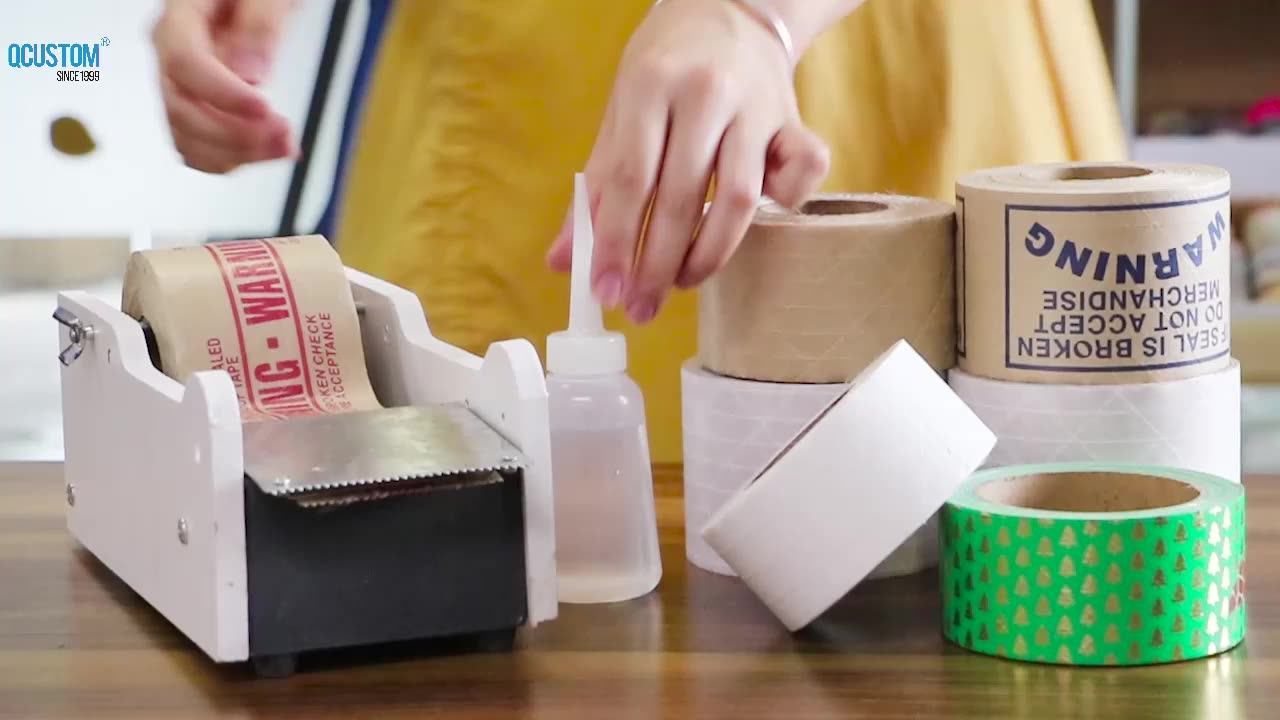 Custom Printed Water Activated Tape Custom Printed Packing Tape Eco