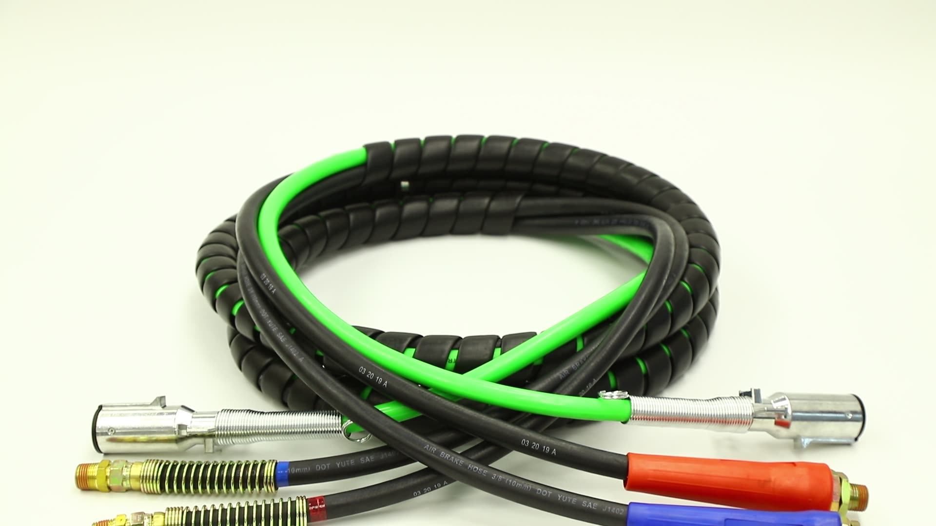 12ft Black Trailer 3 In 1 Abs Electrical Air Brake Hose Assembly Buy