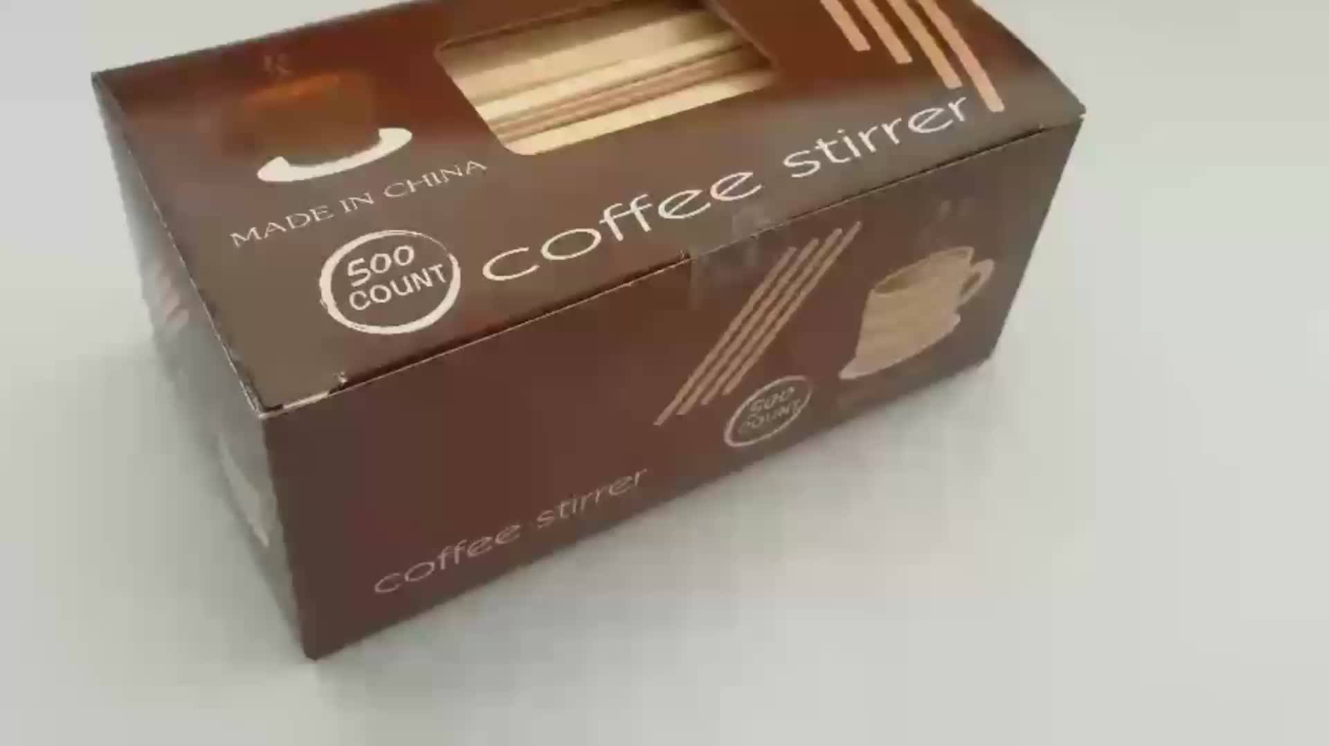 Discount Disposable Plastic Coffee Stirrer Individually Paper Wrapped