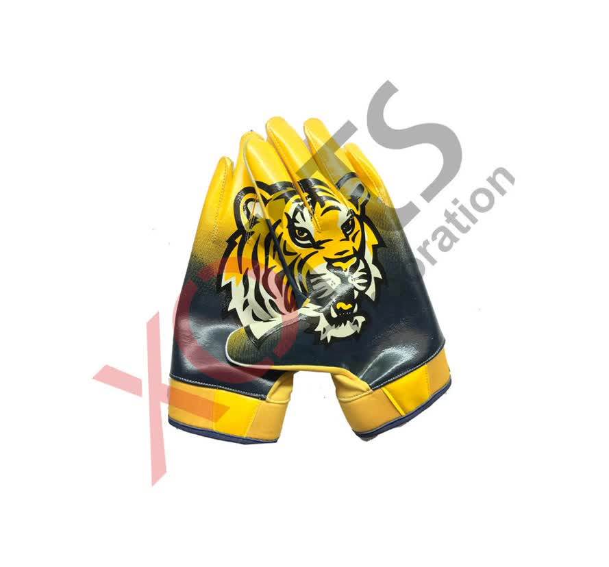 Custom Made Your Own Design American Football Receiver Gloves Customize