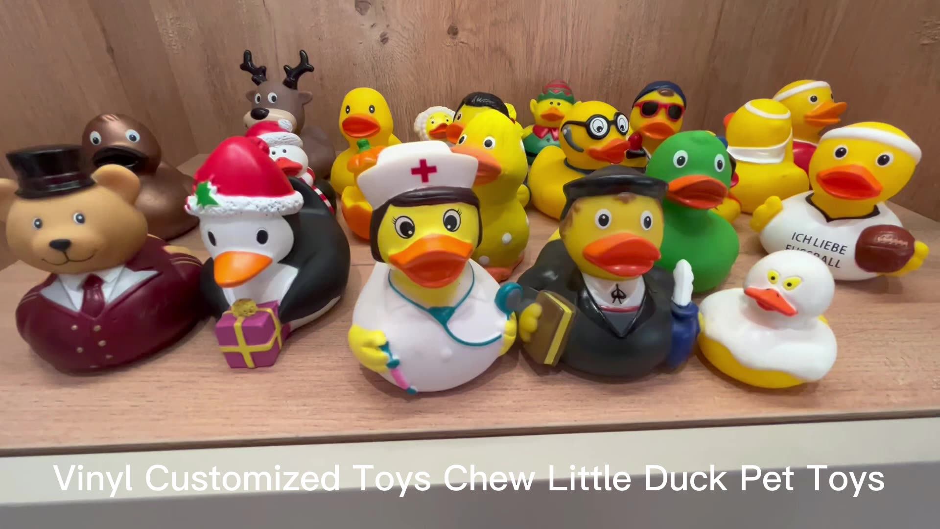Hot Sale Vinyl Customized Toys Chew Little Duck Pet Toys Bath Duck Toys