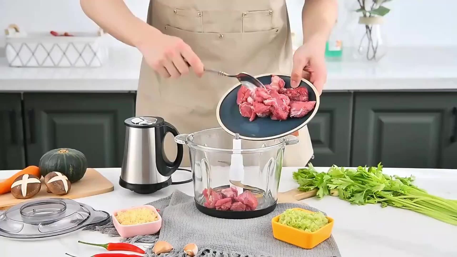 Electric Meat Grinders Commercial Kitchener Food Chopper Grander Mixer