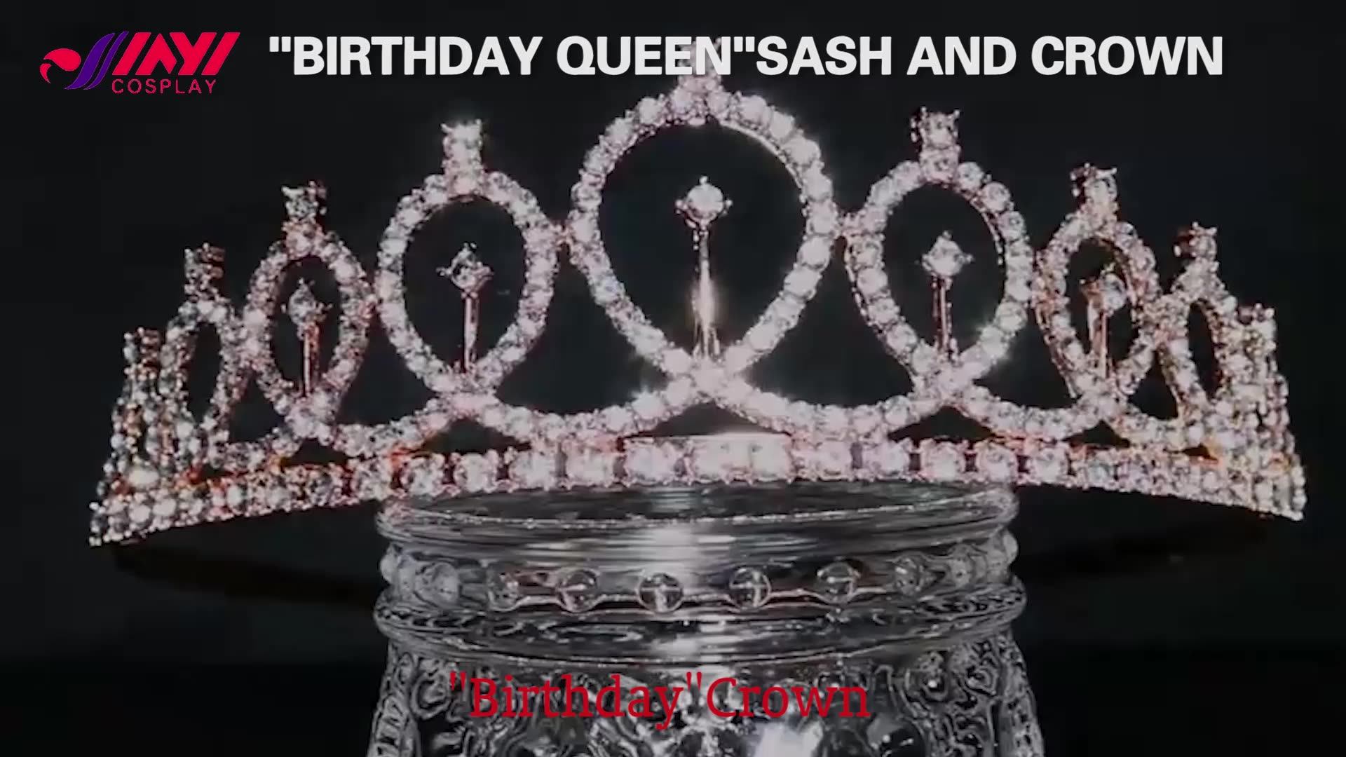 Hot Sale Birthday Decorations Birthday Queen Sash And Rhinestone Tiara